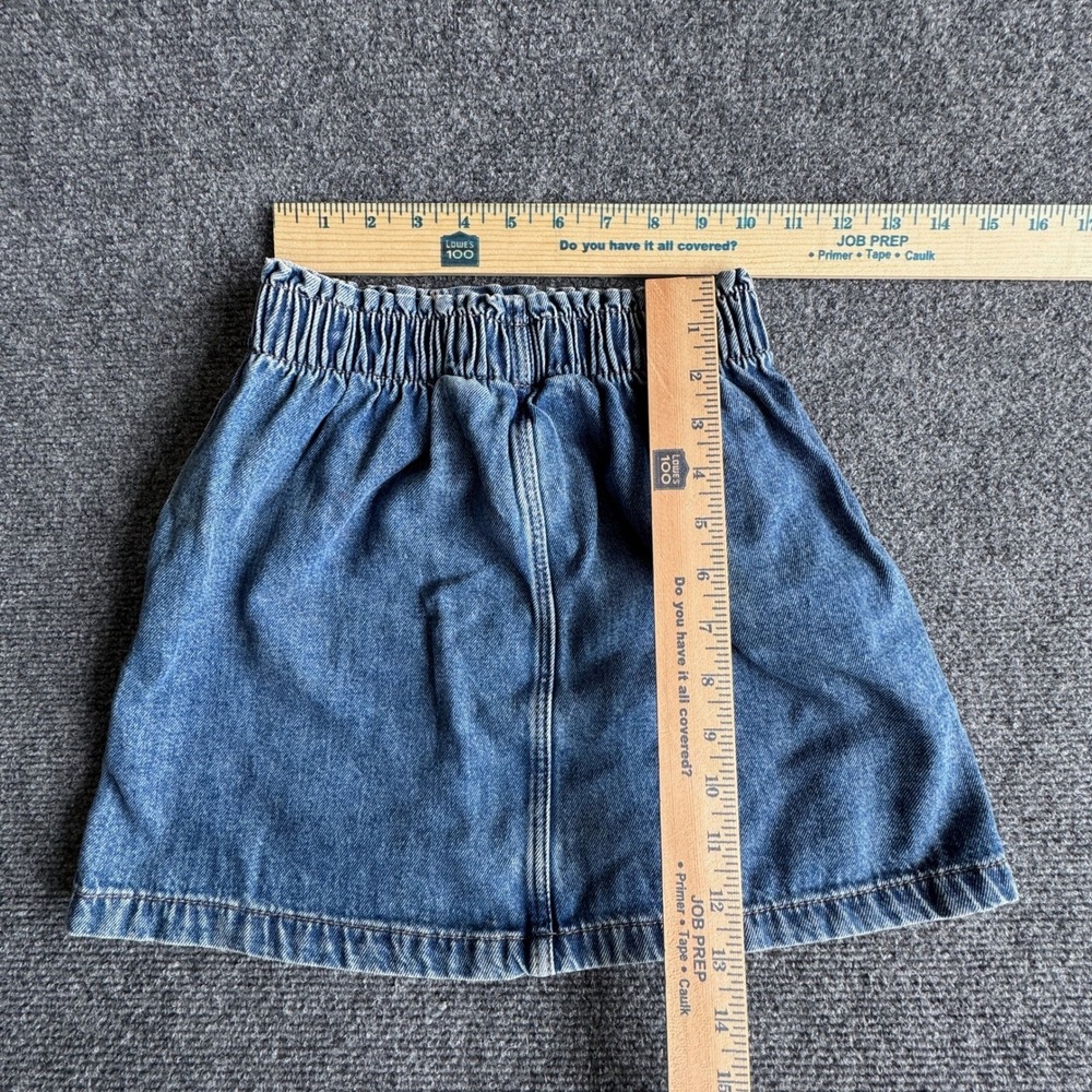 H&M Disney Minnie Mouse Girls Blue Denim Skirt Paperbag Waist Size 10 NWT - Picture 5 of 5